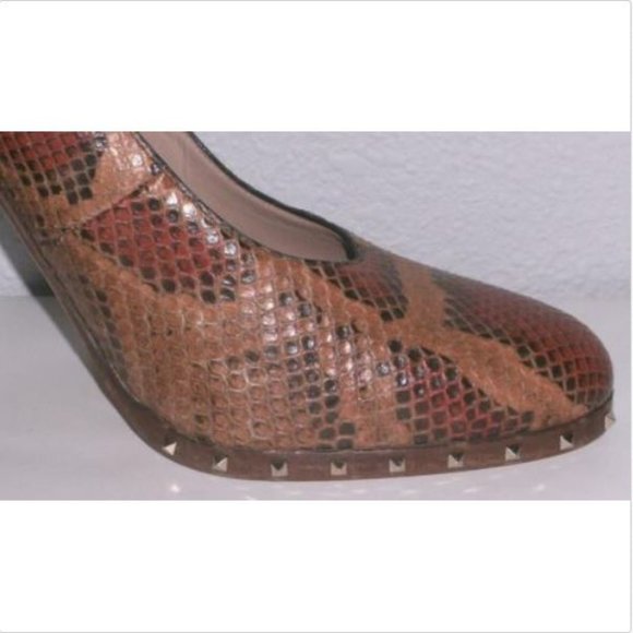 Valentino Python Snake Soul Rockstud Pump Heel 40 - Picture 4 of 9